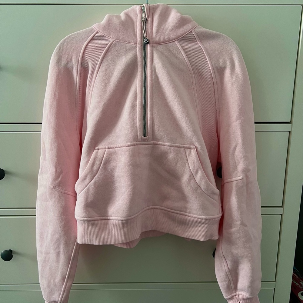 Lululemon Scuba Half Zip Strawberry Milkshake